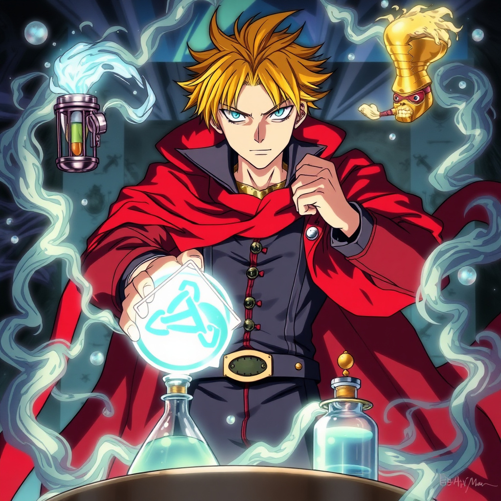 Fullmetal Alchemist anime cover art showing alchemy